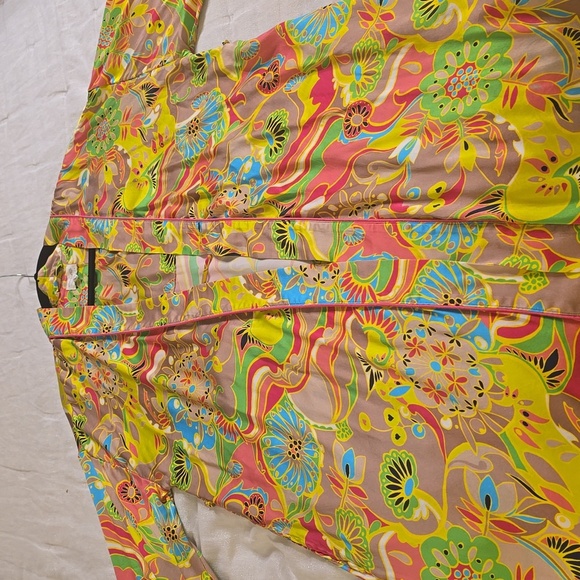 Trina Turk Multicolor Silk Floral Robe - Picture 8 of 15